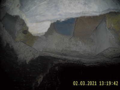 Timber Joists fitted into flue Timber Joists fitted into flue